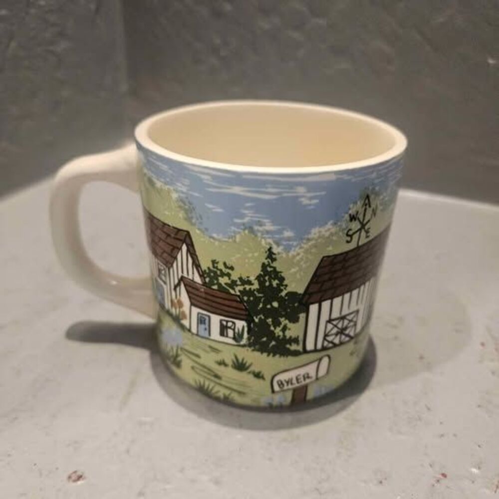 Linda Davis Byler Amish Farm Scene Coffee Mug